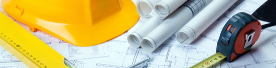 blueprints and construction items